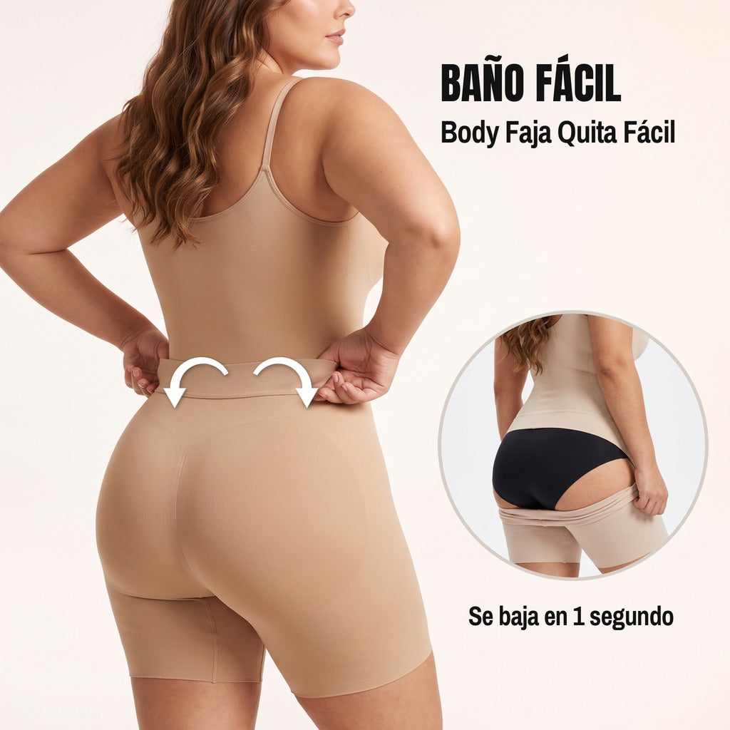 Body faja con apertura trasera: baño fácil