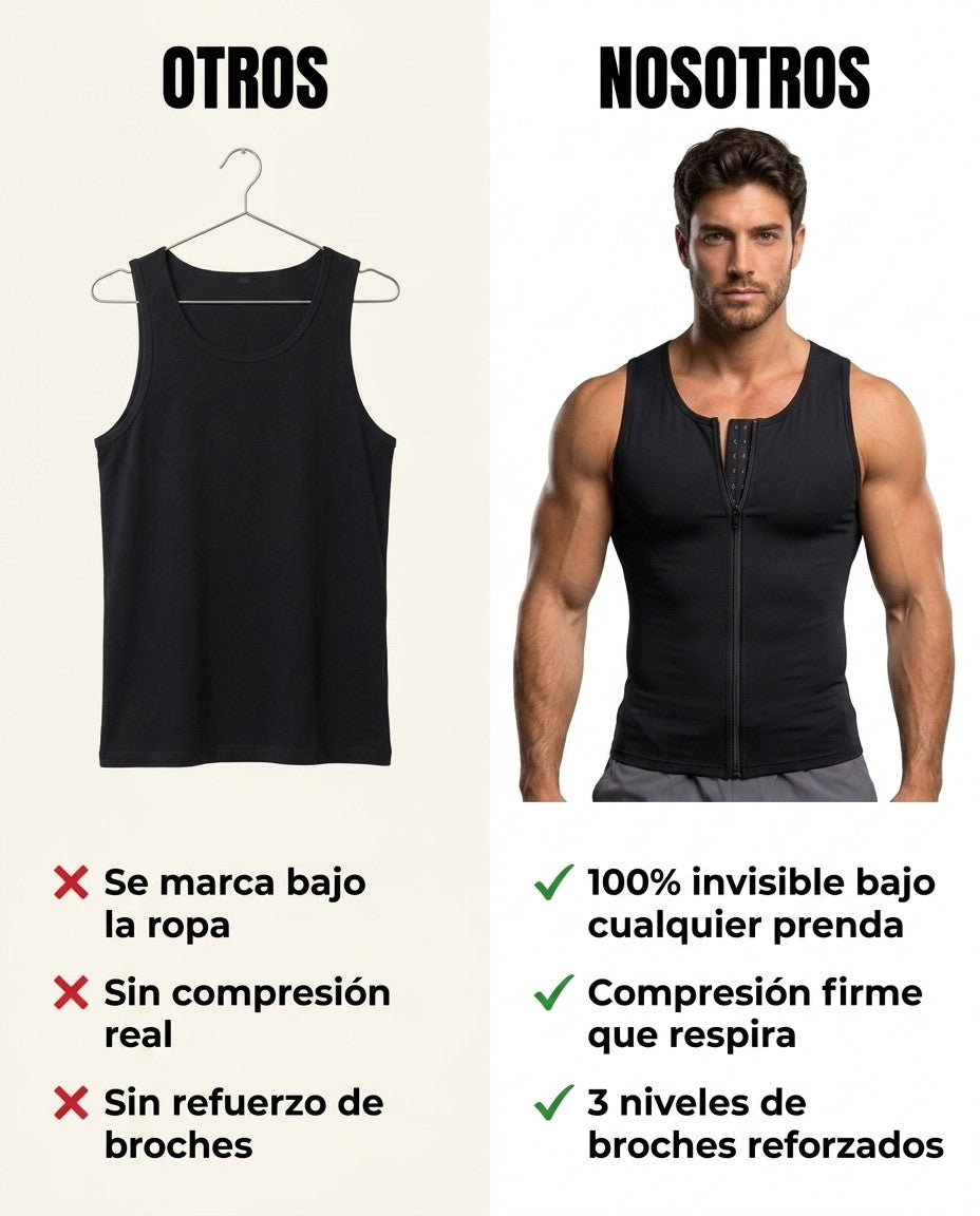 Comparativa OTROS vs NOSOTROS del chaleco faja de compresión