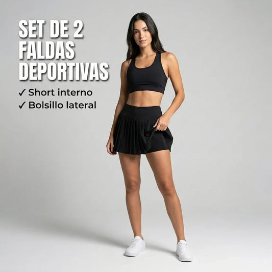 Set de 2 faldas deportivas con short interno - portada principal