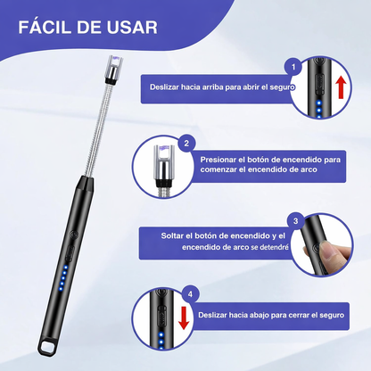 SparkFlame™: Encendedor eléctrico recargable