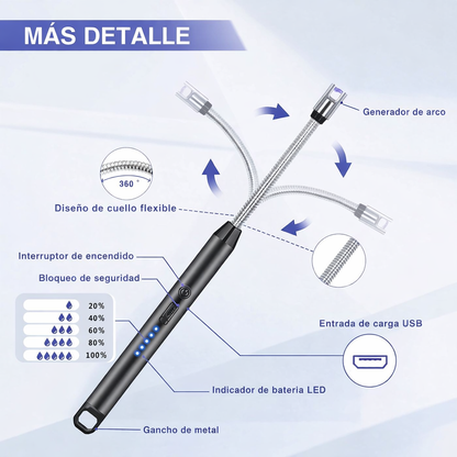 SparkFlame™: Encendedor eléctrico recargable
