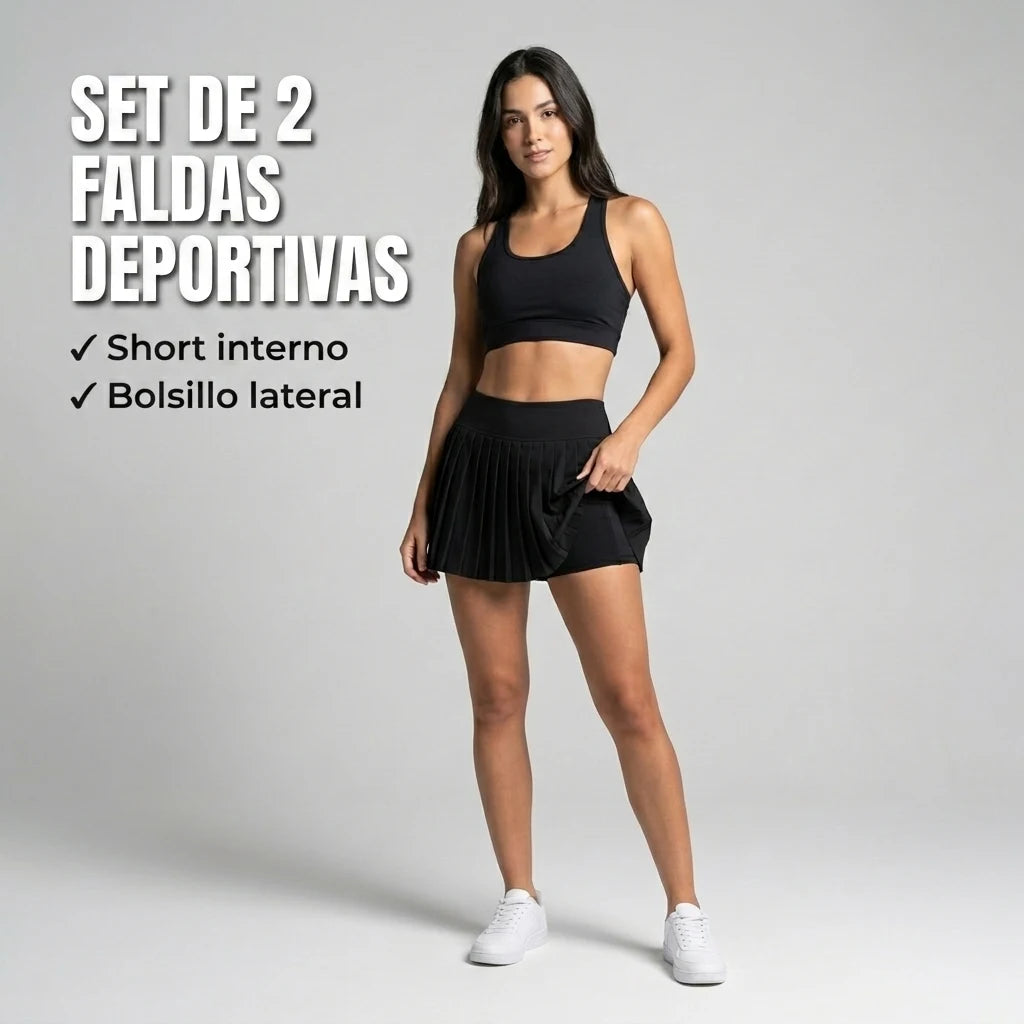 Set de 2 faldas deportivas - versión typography híbrida